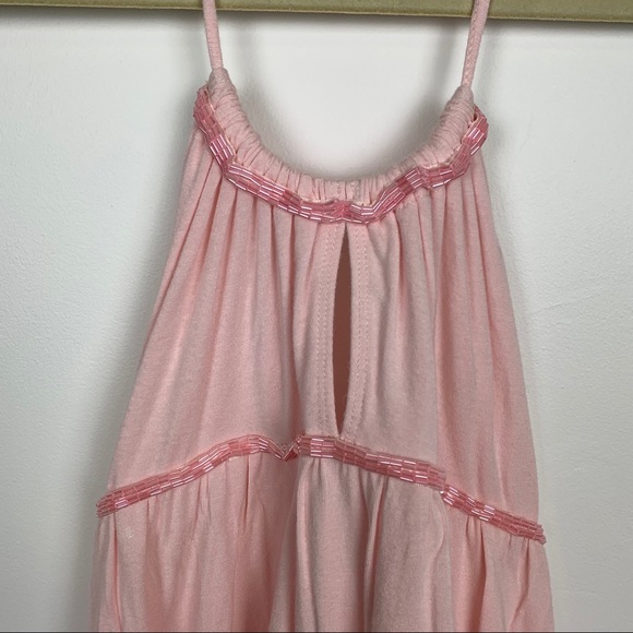 Guess Jeans Y2k Beaded Keyhole Tie Halter Tank - Picture 4 of 8